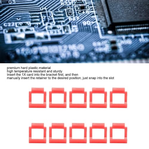 Retenedores PCIe para tarjetas riser, pack 10 piezas Rojo miniatura 3