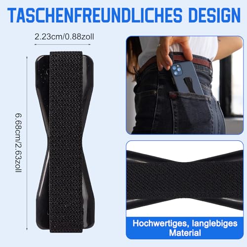 3 Stück Premium Smartphone Fingerhalter Handy Halter, Einhandbedienung Handy Halter Fingerhalter Griff Halter, Selfie Handy Halter Selbstklebender Handy Griff