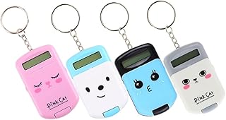 SAFIGLE 4 Pçs Mini Calculadora Calculadoras De Escritório Mini Chaveiro Chaveiros Para Crianças Mini Calculadora Chaveiro Amizade Mini Calculadora Chaveiro Em Massa Adorável Chaveiro