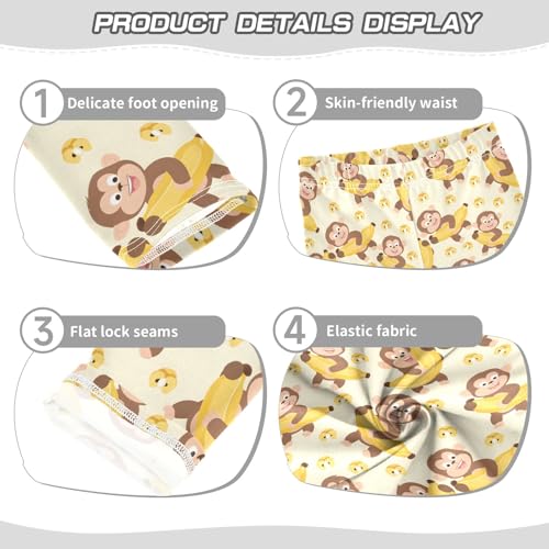 Monkey and Banana Girls Leggings Kids Yoga Pants Athletic Tights Pants 4-10 Years3