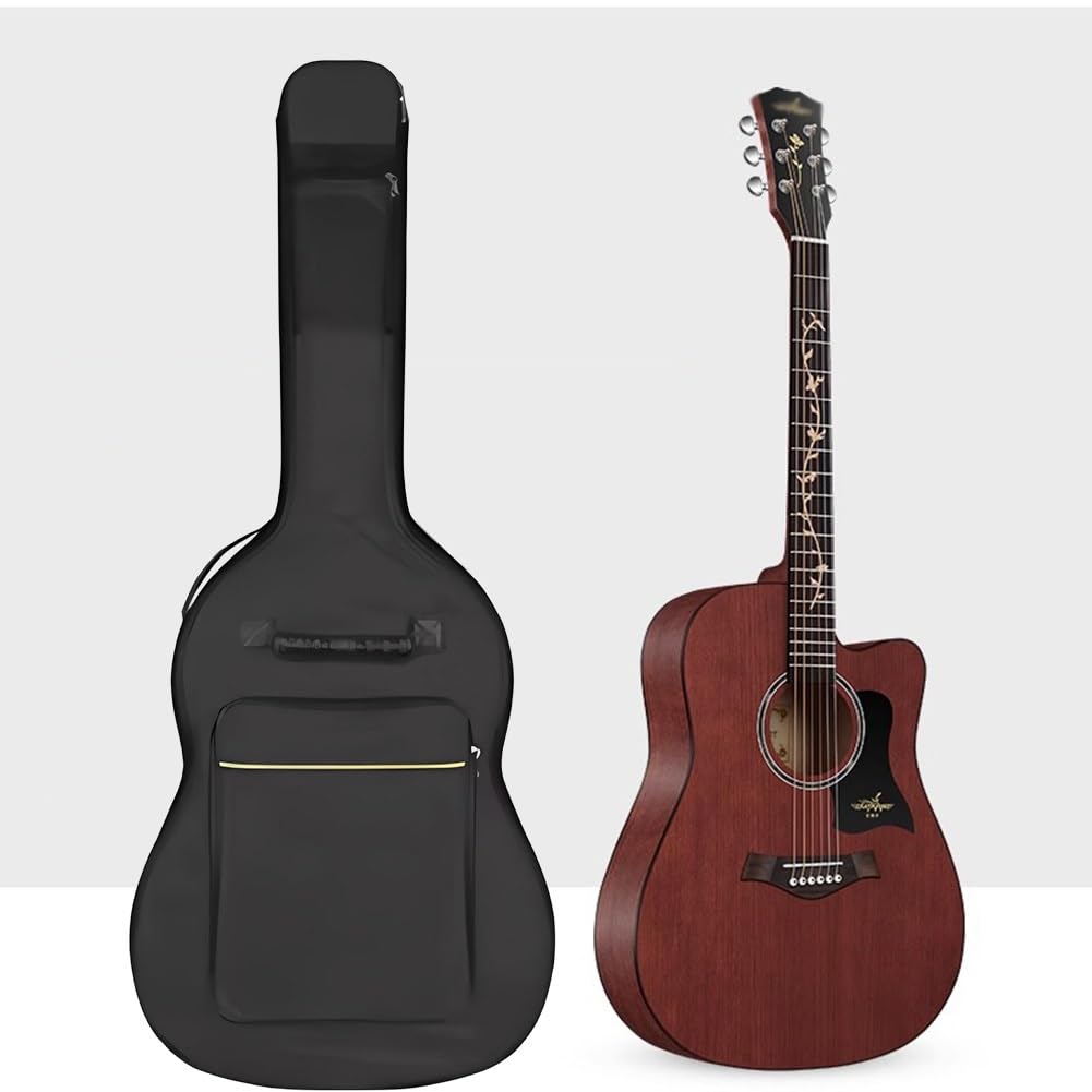 Set chitarra acustica per principianti con custodia, corde, tracolla, accordatore e plettri per un facile apprendimento e pratica