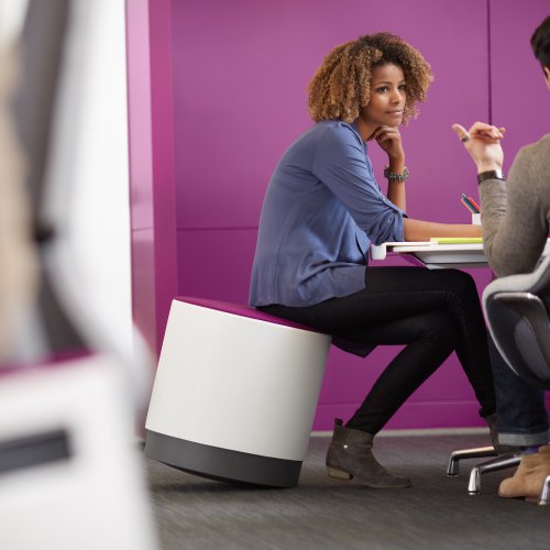 Image of Steelcase Turnstone Canary Fabric Chair, White