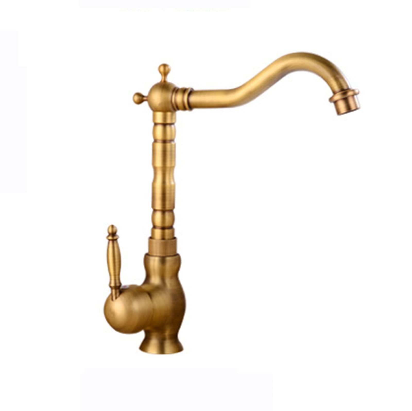 Robinet de salle de bain vintage antique laiton mitigeur chaud froid 1 trou