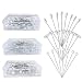 300 PCS 3 Styles White Pearl Corsage Pins Wedding Flower Bouquet Round Glass Ball Head Diamond Head Teardrop Head Straight Pins with Transparent Box for Weddings Anniversary Flower Decoration