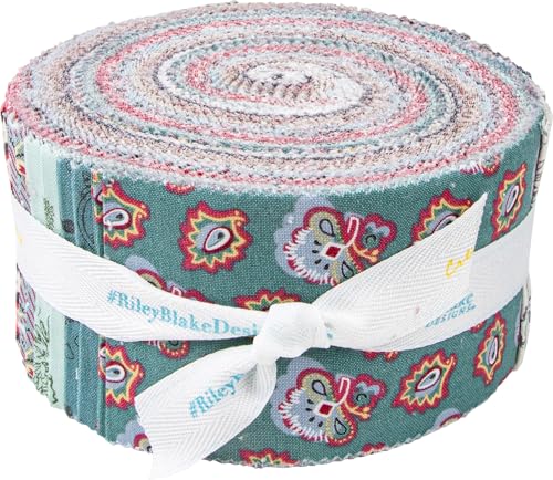 Jane Austen's House Mansfield Park Rolie Polie 40 2.5-inch Strips Jelly Roll Riley Blake RP-15190-40