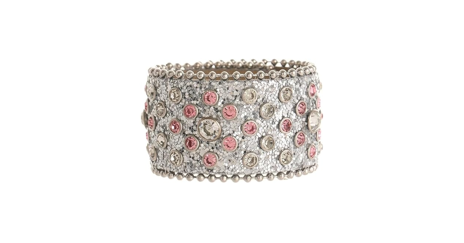 ブレスレット ROMANTINUER SN140 DOUBLE BEAD BRACELET Roman & Jules 14K White Gold Diamond Disc String Bracelet