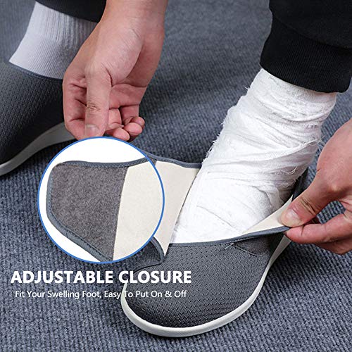 Men's Diabetic Shoes Extra Wide Adjustable Closure Walking Sneakers Lightweight Casual Athletic Shoes, Support for Swollen Feet, Diabetic & Edema4