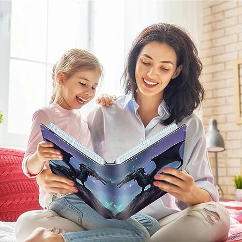 Image of Purple Dinosaur Photo Album 4x6 120 Pockets Photos with Strong Elastic Band, Small Mini Albums Sheet Protector Folder for Photos, Album for Family Wedding Baby Women Men Vacation Gift
