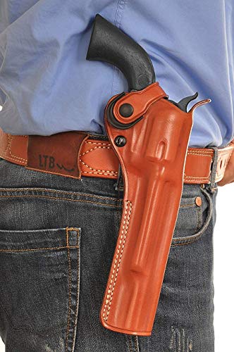 Premium Leather Paddle OWB Revolver Holster with Retention Strap Fits Ruger Super Blackhawk 44 Mag 7.5