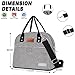 BALORAY Reusable Lunch Bag for Women Men Leakproof Multi-functional with Shoulder Strap Adult Lunch Box Thermal Cooler Bag Lunch Container for Women Men Work Picnic (Black White Strip)