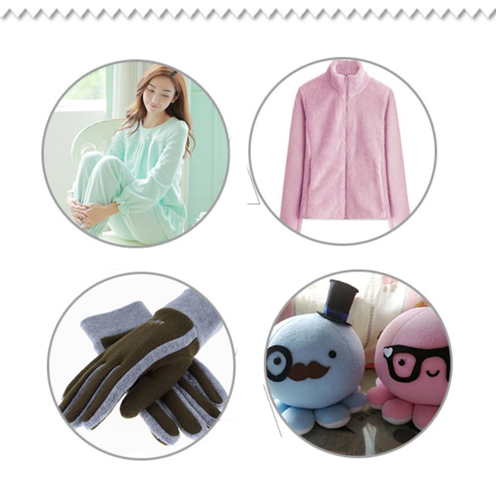Fleece Stoff Meterware ca.160cm Breit,3m Polar Fleece Fleecestoff aus Polyester,Einfarbiger Plüschstoff Dekostoff Kuschelstoff zum Nähen für Decken Kleidung und DIY Projekte,Dunkelviolett