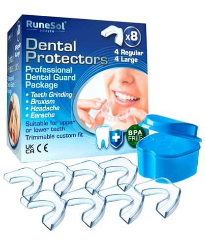 4 x Zahnschiene Knirschen, AMHANDER Bequeme Aufbissschiene,Knirscherschiene für Nacht, Aufbissschiene Zähneknirschen,BPA-frei Beißschiene gegen TMJ, Bruxismus & Zubeißschutz für die Zähne (2 Größen) 1 4 x Zahnschiene Knirschen, AMHANDER Bequeme Aufbissschiene,Knirscherschiene für Nacht, Aufbissschiene Zähneknirschen,BPA-frei Beißschiene gegen TMJ, Bruxismus & Zubeißschutz für die Zähne (2 Größen)