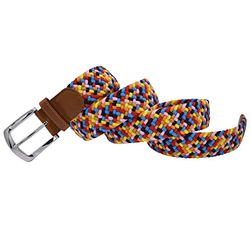 Stretch Belt, Elastic Belts Braided Fabric Belt Colorful Woven Belts3