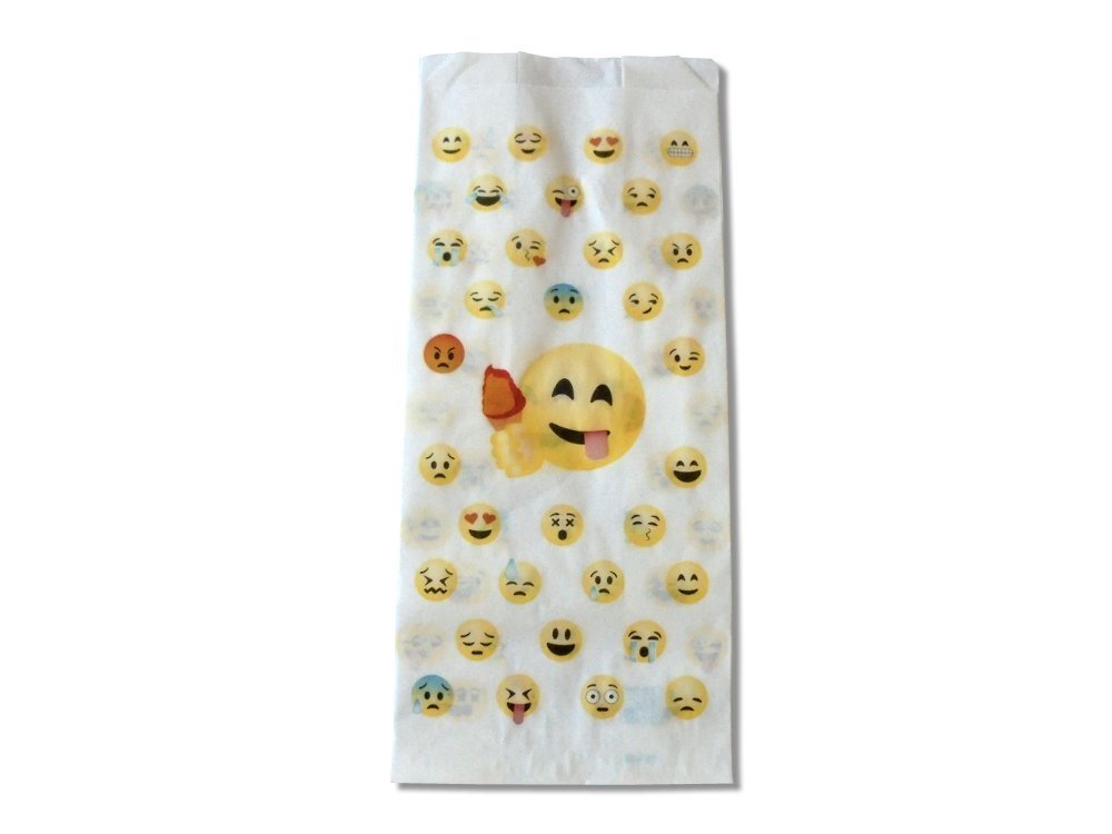 PZ 500 sacs en Papier 14 x 30 fantaisie emoticône Emoji enveloppe pour aliments Sac politenato Paper Bag