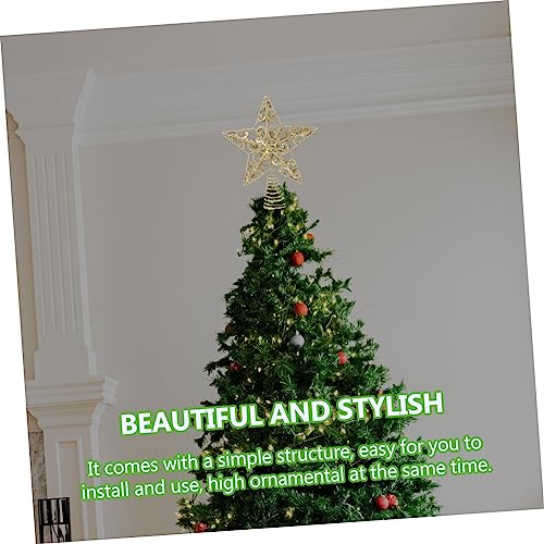 Abaodam 3 estrellas de hierro para decoración de árbol de Navidad 7