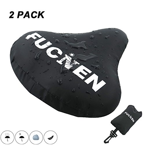 FUCNEN Housses de siège imperméable étanche à la poussière Selle de vélo Housse de Pluie Housse de Protection Compatible avec la Plupart des selles de vélo de Montagne (2 pièces)