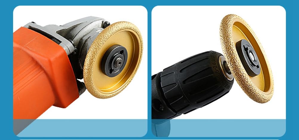 5-50 MM Brazing Parallel Diamond Edge Profile Grinding Wheel Vacuum Parallel-Shaped Demi-bullnose Edge Profile Grinding Disc (40mm)