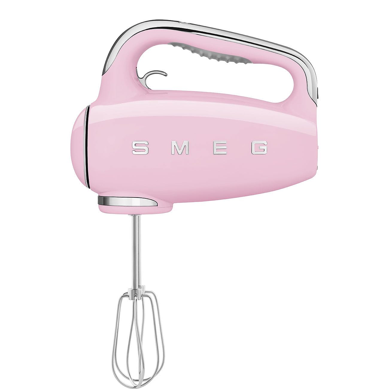 Smeg HMF01PKEU Hand Mixer with a Power of 250 W HMF01PKEU-pastel Pink, Stainless Steel, Black