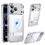 Lemxiee Magnetica Cover per iPhone 17 Pro MAX Case con Cavalletto & Antiurto & Antiscivolo,Compatibile con MagSafe Custodia