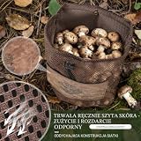 Torba na Grzyby ze Skanerem Świeżości DRACHENADER, Składany Kosz na Grzyby z Siatki, Wentylowana Torba Myśliwska, Regulowany Pasek, Idealny Pomysł na Prezent dla Grzybiarza