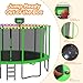 DeepRoar Tranpoline for Kids and Adults, 10FT Tranpoline with Basketball Hoop, Safety Enclosure Net, Heavy Duty Tranpoline with Light, Sprinkler, Socks, Ladder, ASTM Approved, Green