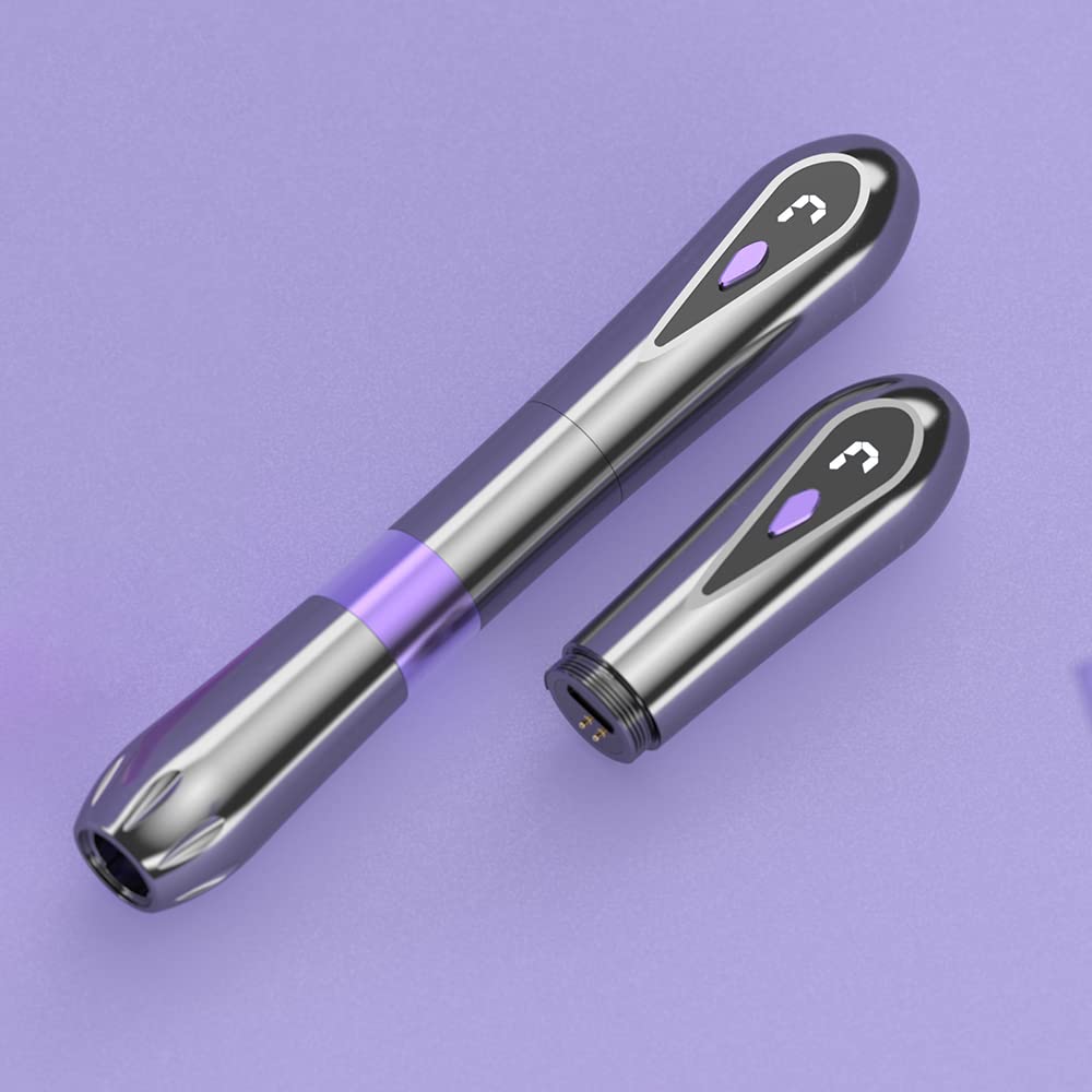 Charme Princesse Permanent Makeup Machine Rotary Tattoo Machine Digital Microshade Machine Tattoo Pen with 2 Pcs Battery for Eyebrows Eyeliners Lips CP-M2-E26-7