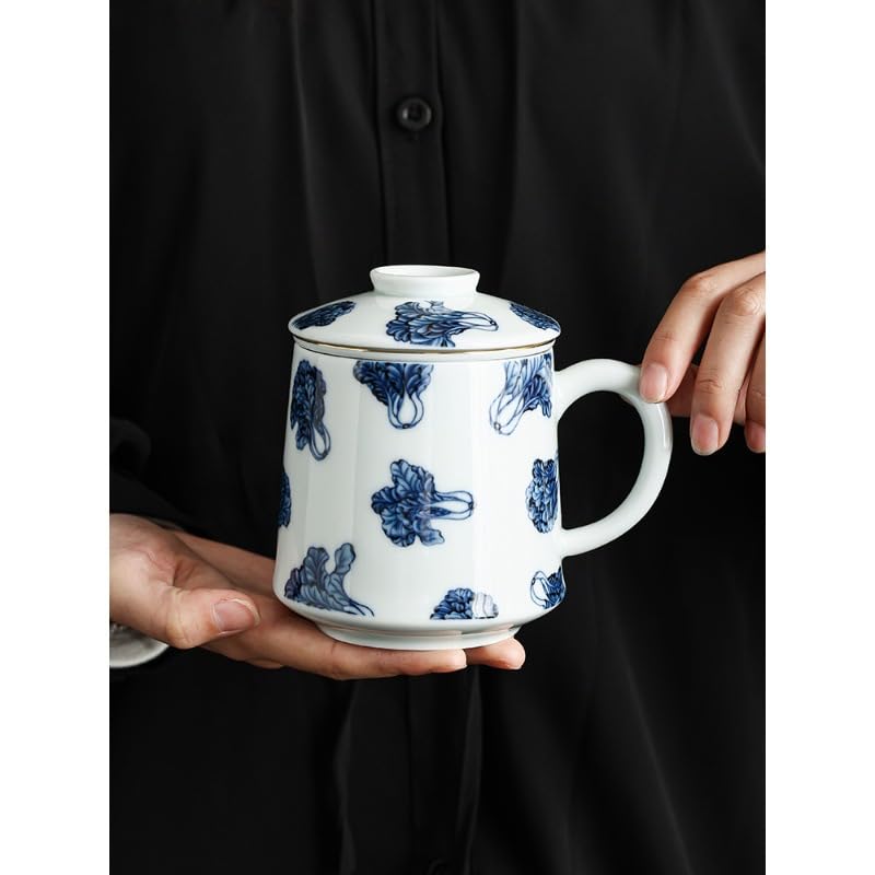 Tasse à thé Tasse à thé Chinoise en céramique for Le Bureau, Tasse à thé avec Filtre for Le Bureau, Tasse à thé de Voyage Portable Tasses à thé réutilisables