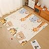 Baby Play Mat for Floor 79 x 71”Reversible Foldable Foam Extra Large Thick Foam Playmat Babies Waterproof Crawling Mat for Infants Toddlers and Kids Indoor Outdoor Use (Car and Animals) #1