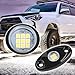 Ywdiml 4 Pods Car RGB LED Rock Lights, Vehicle Underglow Neon Light Pod with Screws and Nuts, Waterproof Automotive Exterior Rock Night Lamp, Universal for SUV Sedan Truck (White)