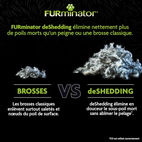 FURMINATOR Outil de Toilettage pour Chat à Poils Courts de Petite Taille – Brosse Anti-mue S à Manche Ergonomique - Elimine 90% des Poils Morts - Nettoyage en 1 clic - Emballage Recyclable – vue 3