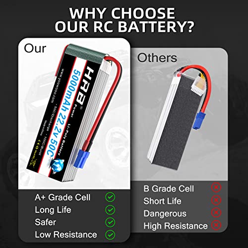Hrb 6S 5000Mah 22.2V 50C-100C Rc Lipo Battery With Ec5 Plug For Dji Airplane Rc Quadcopter Helicopter Car Truck Boat Hobby #TOP1