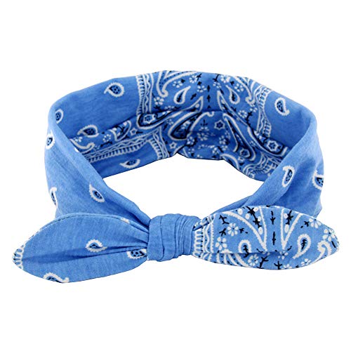 Yeshan FDDK190-2 Boho Bow Headbands For Women Vintage Paisley Bandana Flower Printed Hairband Elastic Rabbit Ear Head Wrap Cute Hair Accessories,Pack Of 6 thumb #8
