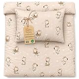 Totsy Baby Copripiumino lettino neonato 100x135 cm - Cotone parure di copripiumini bambino e bambina per culla Set lenzuolo per piumino 100 x 135 cm con federe 60 x 40 cm Oeko-Tex