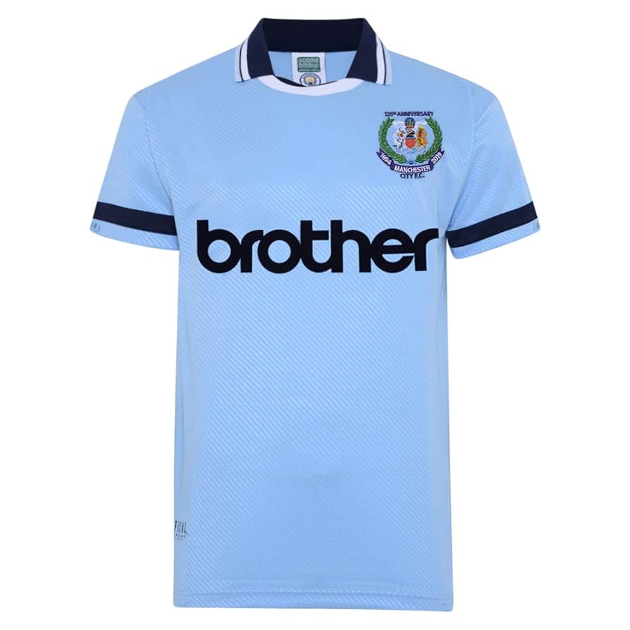 Manchester City 1994 Anniversary Retro Shirt Blue X-Large