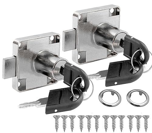 Litensh 2PCS 22mm Cam Lock with Key Alike