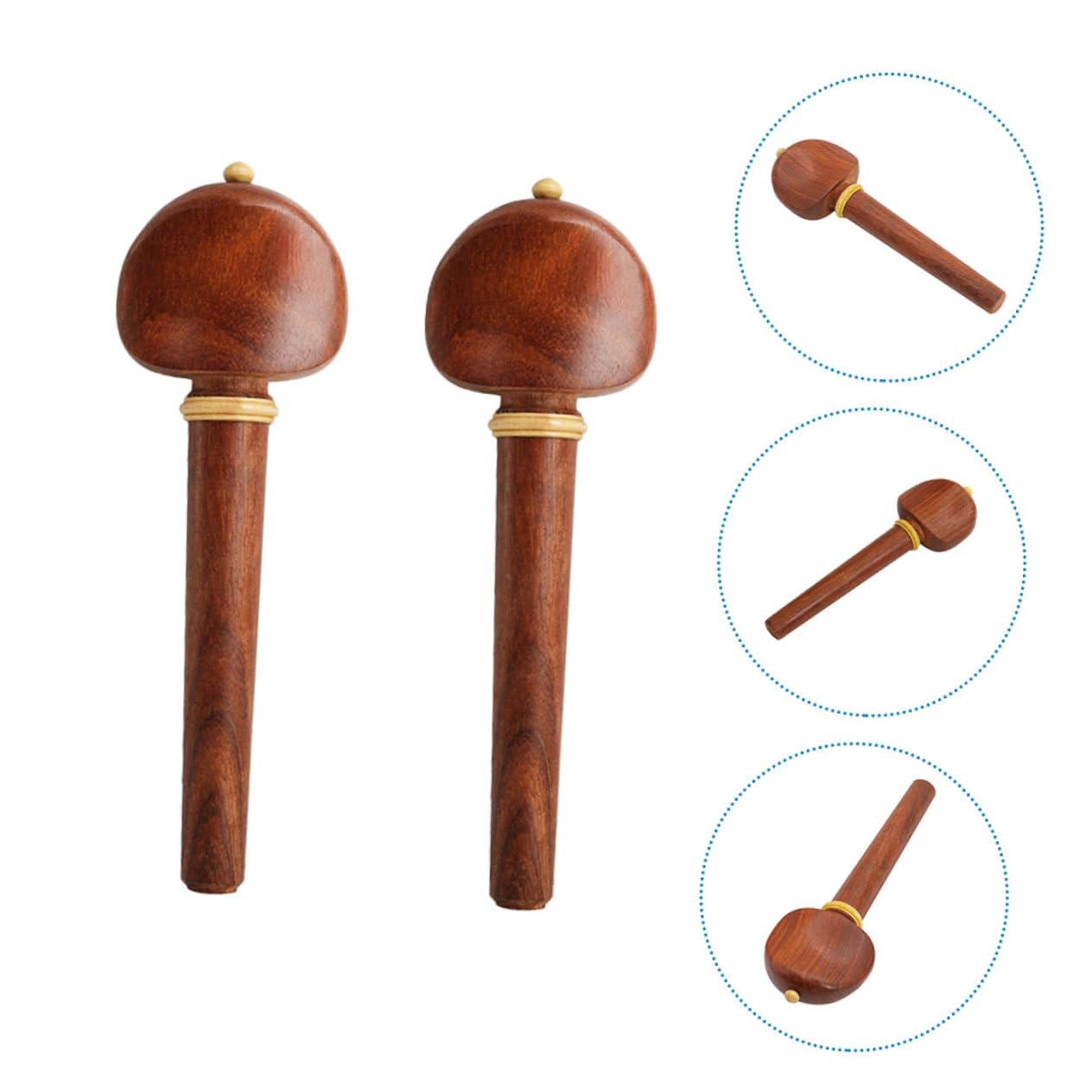 SHOWERORO Piroli Di Accordatura in Legno Di Palissandro Per Violoncello, Set Da 4 Pezzi, Accessori Per Strumenti a Corda, Per Regolazione Tensione Corde e Prestazioni Musicali