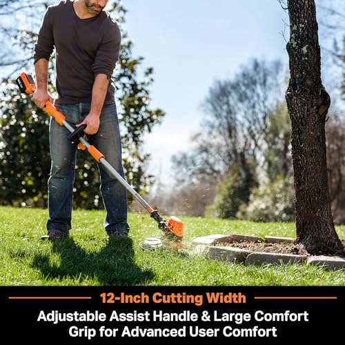 Image of LawnMaster CLGT2412S 24V 12 inch Cordless String Trimmer 2.0AH Battery & Charger Included