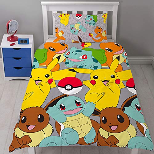 Pokémon Catch UK Single/US Twin Rotary Duvet Cover and Pillowcase Set
