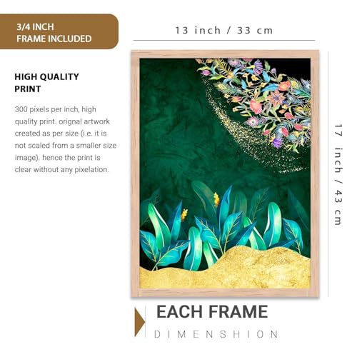 Image of kotart Modern Wall Art Framed Painting for Wall Decoration - Wall Paintings for Living Room, Bedroom - Set of 3 - D (Art 6, 10x13 inch)