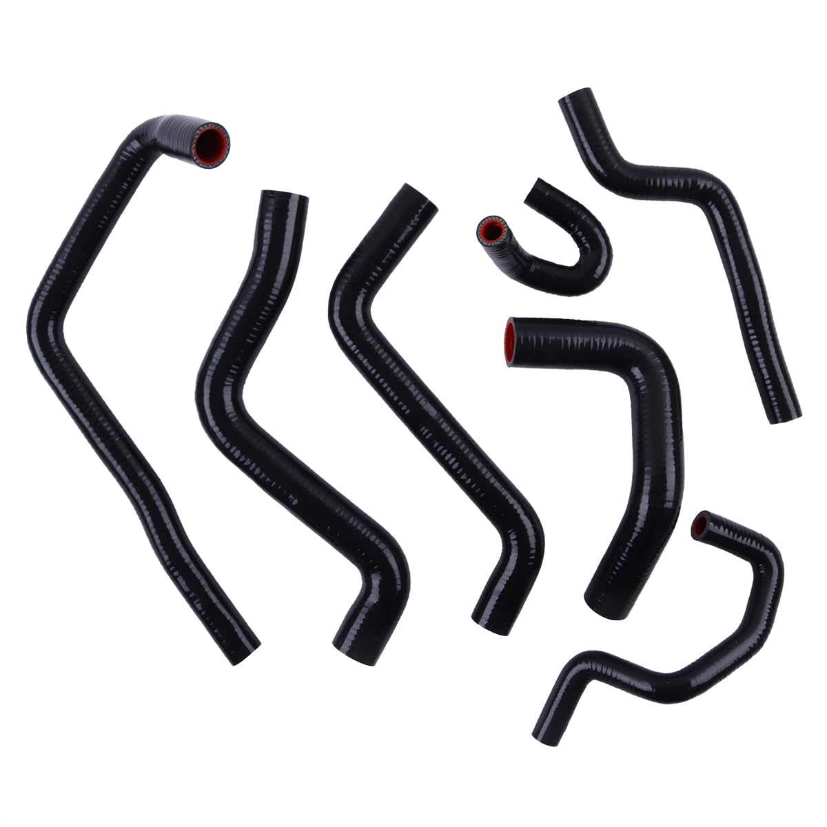 Kit de manguera de refrigerante de silicona para VW Volkswagen Golf GTI MK2 1.8L 8V PB Code 1987 1988 1989 1990 1991 exterior negro interior rojo