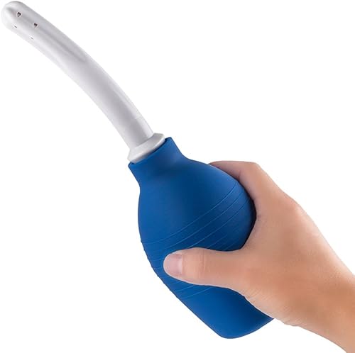 Enema Bulb Clean Anal Vaginal Silicone Douche para hombres, mujeres y hombres (color azul) - Kits médicos cómodos