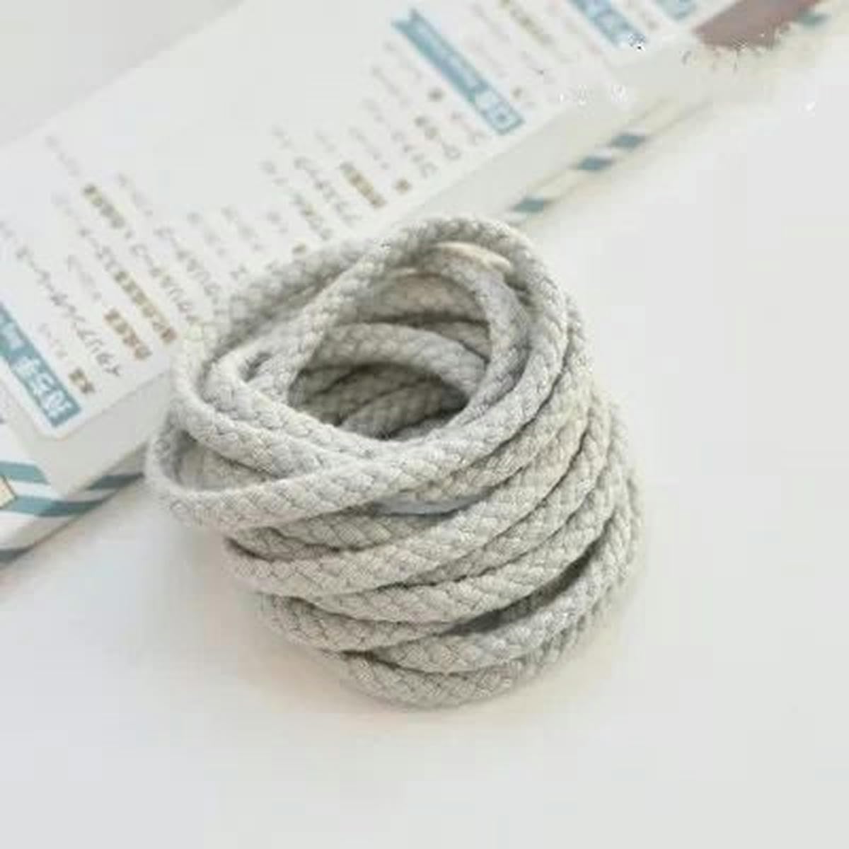 Cuerda de algodón de 5 mm Cuerda Trenzada ecológica Hilo de Alta tenacidad Cuerda Tejida para Bricolaje Decoración del hogar 100 yardas-22 Gris Claro-5 mm 100 Yardas