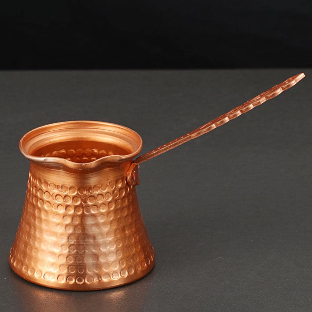 Amagogo Cafetera Tradicional Turca con Cuatro Palabras Clave Esenciales Fabricada en Aluminio con Cobre y Resistente al Adecuada para Preparación de