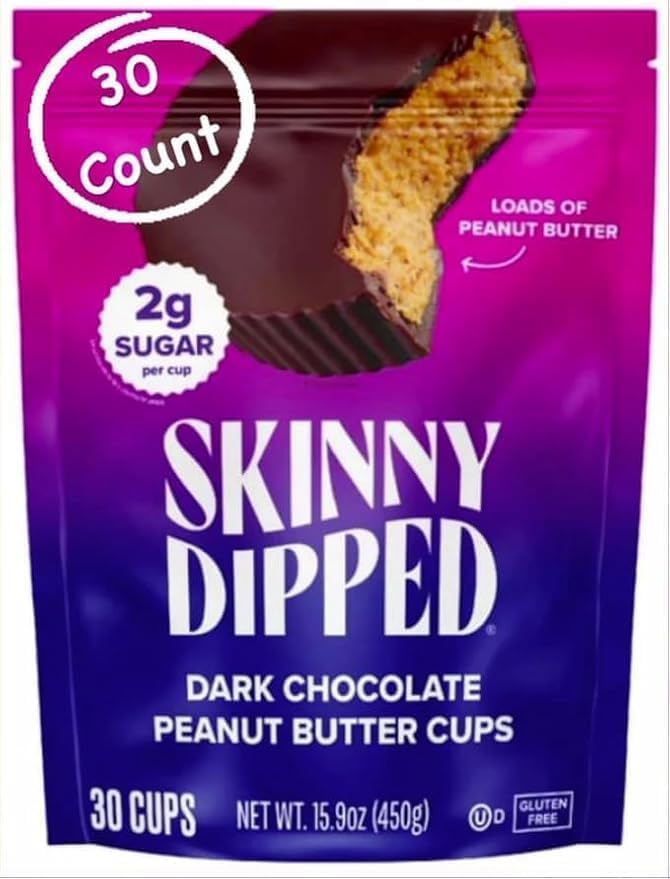 Skinny Dipped Cups, Dark Chocolate Peanut Butter 30 Count