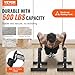 VEVOR Dip Bars, 500 lbs Weight Capacity, Heave Duty Dip Stand Station, Fitness Workout Dip Bar Station Stabilizer Parallette Push Up Stand, Parallel Bars for Strength Training Home Gym Office Outdoor
