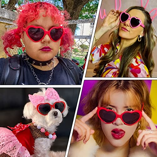 Hycredi Heart Shaped Polarized Sunglasses for Women Retro Fashion Lovely Shades Oversized Large Frame Eyeglasses3