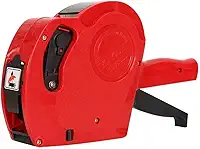 Etiquetadora Rotuladora De Preço Manual MAIS Refil Com Etiquetas De Preços 8 Dígitos Diversos Caracteres Códigos Datas Fácil Manuseio Portátil PREMIUM ONYK (VERMELHO)
