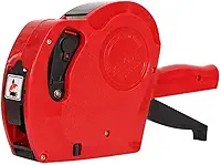 Etiquetadora Rotuladora De Preço Manual MAIS Refil Com Etiquetas De Preços 8 Dígitos Diversos Caracteres Códigos Datas Fácil Manuseio Portátil PREMIUM ONYK (VERMELHO)