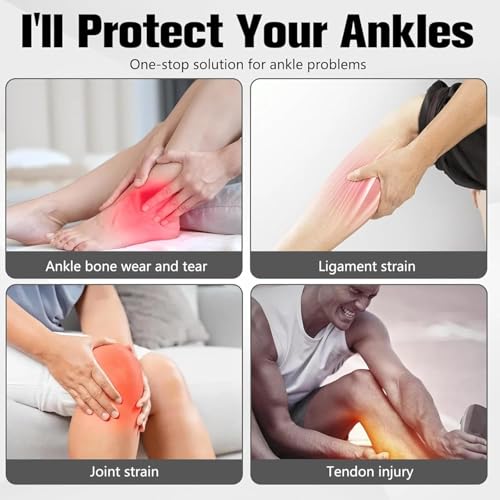 Image of Ankle Support for Men & Women, Adjustable Ankle Brace, Breathable Ankle Supporter, Ankle Support for Men, Anti-Slip Design for Gym, Fitness, Sports & Injury Prevention