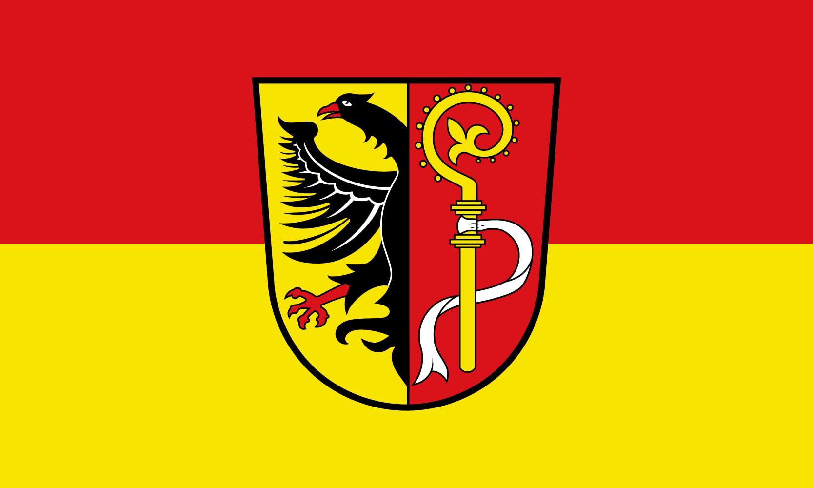 Drapeau Landkreis Biberach grand format résistant aux intempéries pour mât